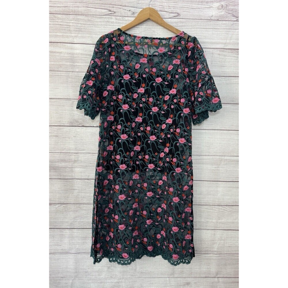 Anthropologie Moulinette Soeurs Flower Embroidered Summer Dress Size MEDIUM - Picture 6 of 11
